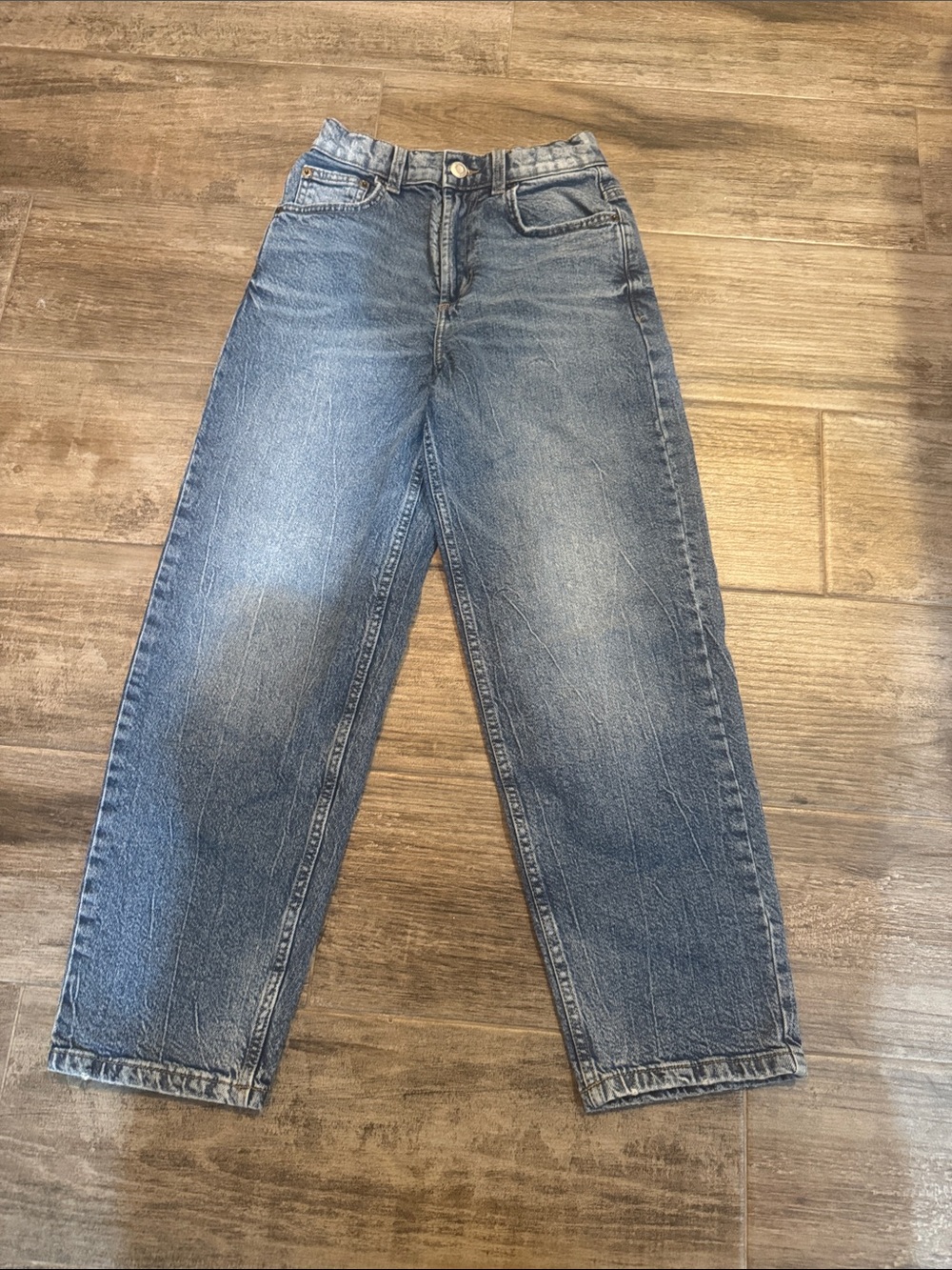 Zara Kids Light Blue Relaxed Straight Jeans
